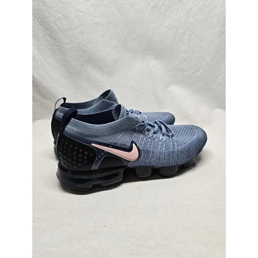 Nike Women's Air VaporMax Flyknit 2 Work Blue Crimson Tint 942843-401 Size 7 - Picture 10 of 11